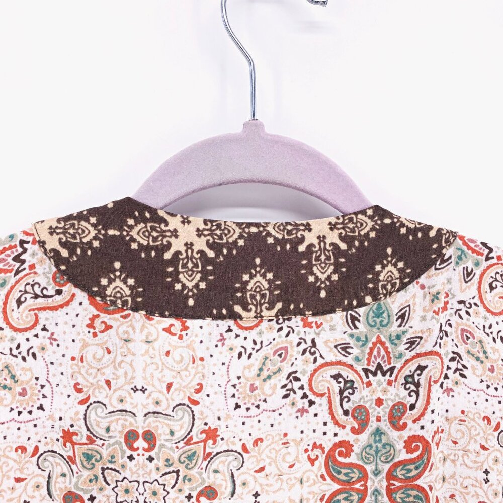 Michael Stars Patina Wide Sleeve Paisley Kimono OS - Picture 5 of 7